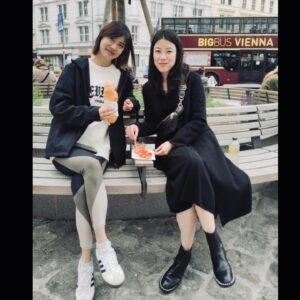 Yi Liu Instagram - Friends since 10. 😊 #besties #belvederepalace #cafecentral @cafecentralwien