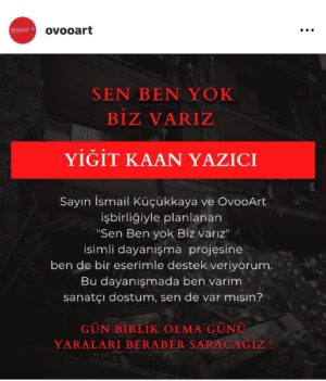 Yiğit Kağan Yazıcı Instagram - Bu projeye destek olmak için ben de varım @ovooart @denizhanozer @hakan.korpi @ismailkucukkaya @actorsmanagement