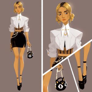 Yingjue Linda Chen Instagram - it’s called *fAshIOn* #illustration #costumedesign #fashion