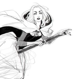 Yingjue Linda Chen Instagram - Come little children, I’ll take thee away... into a land of enchantment... #drawing #halloweensketch #hocuspocus #halloween