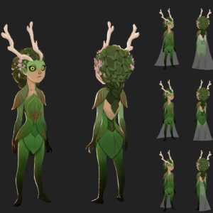Yingjue Linda Chen Instagram - My first design for nari and the final design #talesofarcadia #wizardstalesofarcadia #toawizards #wizardsofarcadia #trollhunters
