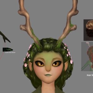 Yingjue Linda Chen Instagram - Production painting for Nari, sculpt by Leo Sanchez.  We basically have to paint all our assets to look like what their final model will look like, a really intensive pipeline #wizards #talesofarcadia #wizardsofarcadia #trollhunters #toawizards