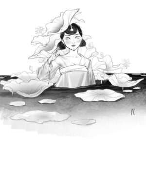 Yingjue Linda Chen Instagram - In a field of lotus #drawing #artistsoninstagram #animationart #girlsinanimation #sketch