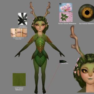 Yingjue Linda Chen Instagram - Production painting for Nari, sculpt by Leo Sanchez.  We basically have to paint all our assets to look like what their final model will look like, a really intensive pipeline #wizards #talesofarcadia #wizardsofarcadia #trollhunters #toawizards