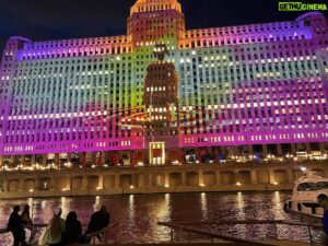 Yinka Ilori Instagram - Last night was a truly magical moment in Chicago , debuting my first film OMI OKUN to the world last with  @artonthemart It brought out soo many emotions and feelings of peace. To experience this with a live audience in Chicago gave me soo much joy and inner peace. Watching the greats it brought some people and the connection to story some people found was more than anything I wanted this film to do so thank you world. I hope I made you proud mama ❤️ I really do hope that the world gets to see this film because it truly is my most personal work to date. Thank you Cynthia @artonthemart for trusting me and giving me the space to dream so I could tell this story, thank you to Jennifer @momentum_textiles_walls for sparking the light to lgnite the fire. A huge thank you to my collaborators @jameswilliamblades for creating the beautiful sound for the film, @tedleswer Ted Le Sueur for the incredible 3D Animation, without you both this wouldn’t have been possible and I really mean this for real. A huge thank you to my incredible team as always small but mighty 💎💎. CHI-TOWN 🚀🚀🚀
:
Launching as a part of Chicago’s landmark 2024 ART on THE MART summer headline commission (June 6 – September 11, 2024), ‘Omi Okun’, (Yoruban for ‘Sea Water’) is an immersive art film that mirrors Yinka Ilori’s personal memories with the Pentecostal Aladura church in London and the revelations that arise beyond. The film follows the journey of a church member through various rituals and pilgrimage to the seaside. It depicts the transformative act of belief, seeking healing and strength in the community. Mixing moving artwork with sound, central to the narrative is Psalm 24 of David, which is read aloud by Ilori as he reflects on the sovereignty of higher powers.