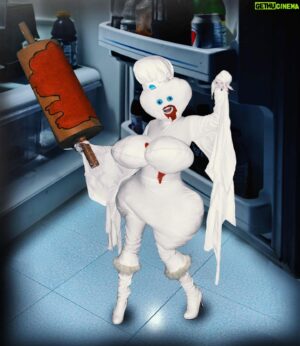 Yovska Instagram - 🎂🍰 The Pillsbury Dough Boy doesn’t want what’s in the fridge🥺🤯
.
#Pillsbury #pillsburydoughboy #cosplay #art #horror #weird #cursedimage #cursedimages #mask #altdrag #drag #dragplushie #dragcreature #clubkid #costume #canadiandrag #canadianartist #design #photography