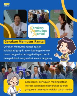 Yudha Keling Instagram - Masalah keuangan dalam masyarakat seperti mata rantai yang membelenggu. Sebenarnya, edukasi online saat ini sudah baik, tapi sayangnya hal ini tidak cukup. 

Karena seringkali masyarakat yang paling membutuhkan edukasi keuangan yang sehat justru tidak terjangkau oleh algoritma social media ini. 

Oleh karena itu, beberapa finfluencer turun tangan untuk mengedukasi masyarakat secara langsung dalam gerakan @memutusrantai

Harapannya, gerakan ini bisa berjalan sesuai dengan namanya, memutus rantai masalah keuangan yang sudah terlalu lama membelenggu masyarakat. Tapi, kita tidak bisa berjalan sendiri, kita butuh bantuan kamu nih, Sobat Ngomu. 

Akhir bulan ini, kami bersama @feliciaputritjiasaka @yudhakhel @davidwijaya23 @alinewiratmaja @annisast @olivialouise04 @kenhandersen akan membidik daerah Banten untuk edukasi offline kami berikutnya. 

Adakah yang mau mendampingi kami dalam gerakan ini? Share di KOMEN ya!

—⁣
FOLLOW kalau kamu mau #ngomonginuang yang sehat, mendidik, dan BERMANFAAT NYATA bersama kami.⁣⁣⁣

#edukasi #saham #ekonomi #investasi #bisnis #finansial #keuangan #literasikeuangan #belajarkeuangan #ilmukeuangan #keuanganpribadi
