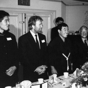 Yuji Okumoto Instagram - At a banquet for Sensei Fumio Demura back in the day. #SenseiFumioDemura #ChuckNorris #PatMorita #MartialArts #Karate #TBT