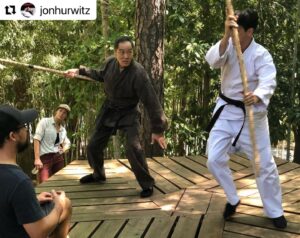 Yuji Okumoto Instagram - #Repost @jonhurwitz with @make_repost
・・・
Daniel and Chozen’s showdown is one of my favorite fighting sequences of Season 3. Beautifully choreographed by @hkstunts & @jahnelly and performed by @ralph_macchio & @yuji_okumoto. Directed by Steven Tsuchida. 

#cobrakai #behindthescenes #karatekid #karate #mma #fighting #tv #film #movies #streamer #netflix #80s #nostalgia #classic