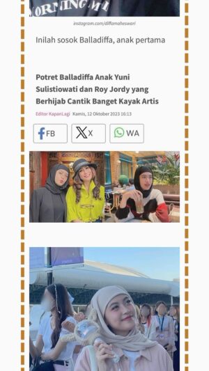 Yuni Sulistyowati Instagram - Happy Birthday kaka @diffamaheswari … Doa yg terbaik buat kaka, semoga apa yg di cita-cita kan tercapai semua, sukses dalam karir dan jodohnya.. Bismillahirohmanirohim barokalah fii umrik bahagia dunia akhirat.. Aaaminn YRa..
#kadonyapergilaginontonkonserBrunoMarskeluarnegri🤟
#loveyou
