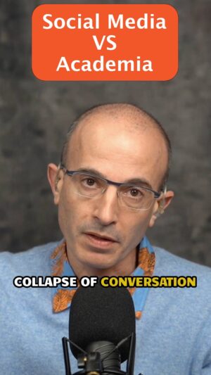 Yuval Harari Instagram - Has social media led to oversimplified discourse in universities? The recent collapse of conversation in academic institutions is certainly very concerning.

Listen to the full conversation with @adamgrant for the ReThinking: link in bio.

#conversation #academia #university #socialmedia #debate