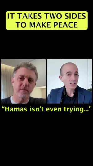 Yuval Harari Instagram - How can peace and Palestinian rights be achieved? These vital goals have been completely abandoned by the Netanyahu government. But it's also crucial to understand that Hamas' aim is to destroy any chance of peace – now and in the future.

Watch Yuval Noah Harari's full interview with @lucianohuck for O GLOBO, filmed on 24 October 2023. Link in bio.