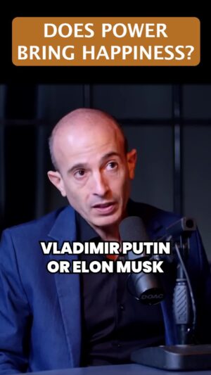 Yuval Harari Instagram - Power = happiness? 🤔...

Listen to Yuval's full conversation with @steven via the link in bio. (Recorded December 2023)

#power #wealth #happiness