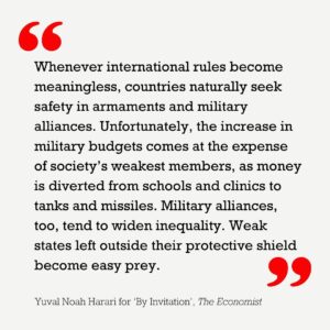 Yuval Harari Instagram - “To prevent a new age of imperialism, leadership is needed from many directions. The upcoming Ukraine peace summit can provide the stage for two particularly important steps. First, European countries, some of which could be the next targets of Russian imperialism, should make a firm commitment to support Ukraine no matter how long the war lasts. The second important step is greater leadership from non-European countries.”

Read the full piece by Yuval Noah Harari in today’s
@theeconomist . Link in bio.

#Ukraine #Russia #War #Peace #GlobalPeaceSummit