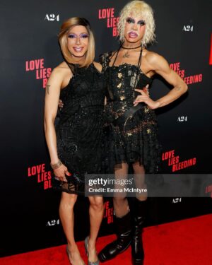 Yvie Oddly Instagram - #LoveLiesBleeding slayed my boots! 
Thanks for being my movie date @felony_misdemeanor