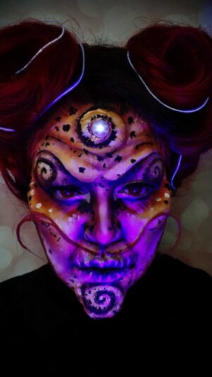 Yvonne MacInnis Instagram - Look 2 from @paintedwithraven Season Finale 👿 The villain in my fairytale was Marty The Misogynistic  Mollusk 🦪🦑

It was here that Little Vonny The Clownfish 🤡 met this salty old doods disgusting beauty standards that were being imposed on her young body and mind. My fairytale existed in the underwater space to also represent the depths of our subconscious, where sometimes we don’t even realize the inherent misogyny we recorded from societies unrealistic and biased opinions on how women are expected to show up in the world, act, look and emote in specific ways to cater to the Herero male gaze. Marty thinks it’s okay to behave this way because society, media and the patriarchy perpetuated these f*cked up sexist ideals. Wait til you meet my hero in the 3rd and final look.. Marty you’re not ready… #fyourbeautystandards #bodypositivity #inclusion #feminism #misogyny #womensupportingwomen #femaleempowerment #girlpower