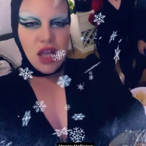 Yvonne MacInnis Instagram - The Holi-Gays are here again! 

Our annual drags-giving festivity was even more fabulous because of this makeup inspired by the amazing @itsravenhunty_ 🎄❤️🌈🎄💖⚡️

Swipe right for the family holigay card featuring @lijhajade and the real diva, @miz_ziggy 🐾 🎀 🐶

#holigays #mychosenfamily #queerdo #diva #makeupartist #dragqueen #dragqueen #divastyle #makeupartists #holidayseason #holidaymakeup