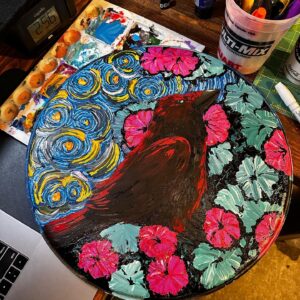 Zac Hanson Instagram - Ok I am finished. Did this painting on a 16” @aquariandrumheads head for the @ravendrumfoundation turned out really fun. Red Raven. If you would like to bid on you can check out the #12drummersdrumming auction they are doing now until December 12th