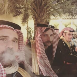 Zach Roerig Instagram - @catstepfather and I as Arabian Desert Marauders with special appearance by @imbrettdalton 🙏 we love you Riyadh! #stanleesupercon2019