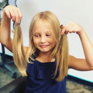 Zach Roerig Instagram - Seven going on 25! Donated her locks to @locksofloveofficial and got a little bit of color in the deal. Thanks @jennjonesatl and @creature.atl