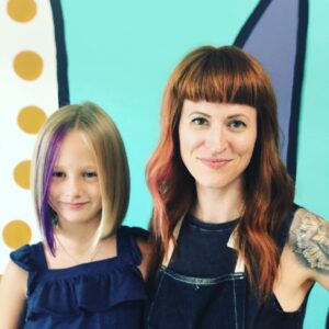 Zach Roerig Instagram - Seven going on 25! Donated her locks to @locksofloveofficial and got a little bit of color in the deal. Thanks @jennjonesatl and @creature.atl