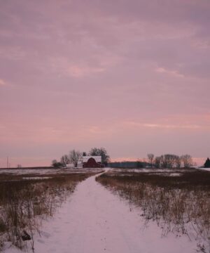 Zach Roerig Instagram - Pink skies over my farmhouse in #ohio for #wintersolstice