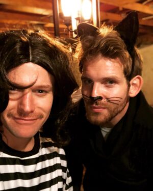 Zach Roerig Instagram - Sirius Black and a serious cat. I do believe I’ll keep this wig on for much too long.