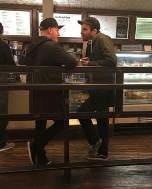 Zachary Quinto Instagram - Surprise, surprise! This week’s podcast episode of Dinner’s on Me is with none other than long-time friend (and former roommate!) @zacharyquinto. We have been friends for a VERY long time, and the internet went through a very convincing (though untrue) campaign of us dating. 🎧🍽️❤️ Over Greek chop salad and crispy artichokes at @americanbarnyc, we reminisce on hitting the bars in Silver Lake as single men. Zachary also recalls his experience coming out publicly, and his special relationship with Star Trek’s original Spock, Leonard Nimoy. In our snug little booth, we chatted it all, so get excited for this one! Link in my bio. I’ve included some vintage photos of us since we go way back! Hope you enjoy. X (This episode was recorded on June 12, 2023).