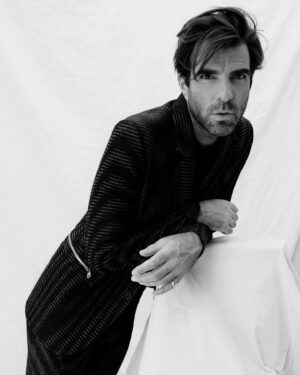 Zachary Quinto Instagram - thank you to @nickkharamis for having my dearest @mssarahcatharinepaulson and me catch up in the latest @interviewmag about all things boys in the band... and the arrival of river quinto (among other things)... check it.

📸: @christianhogstedt 
👔: @juicylucyy 
💇🏻‍♂️: @patriciamoralesla 
🖋: @mssarahcatharinepaulson