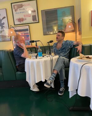 Zachary Quinto Instagram - Surprise, surprise! This week’s podcast episode of Dinner’s on Me is with none other than long-time friend (and former roommate!) @zacharyquinto. We have been friends for a VERY long time, and the internet went through a very convincing (though untrue) campaign of us dating. 🎧🍽️❤️ Over Greek chop salad and crispy artichokes at @americanbarnyc, we reminisce on hitting the bars in Silver Lake as single men. Zachary also recalls his experience coming out publicly, and his special relationship with Star Trek’s original Spock, Leonard Nimoy. In our snug little booth, we chatted it all, so get excited for this one! Link in my bio. I’ve included some vintage photos of us since we go way back! Hope you enjoy. X (This episode was recorded on June 12, 2023).