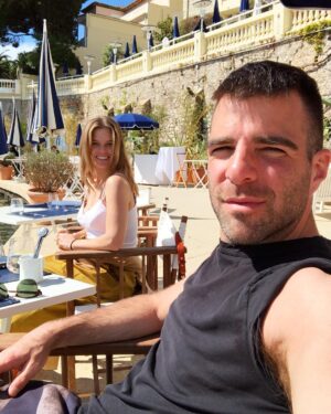 Zachary Quinto Instagram - nothing to do but catch some rays with @aliceeve at belles rives...