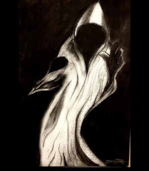 Zak Bagans Instagram - Over 10 years ago I was going through the worst spirit attachment I’ve ever had. I was living in a house and built a dungeon underneath it in the basement and collected pieces of haunted locations I investigated and kept them in there. (Rocks, bricks, keys, tiles, books, clothing, etc) Then, I was at a location in Virginia City, NV and a person who owned a very haunted bldg there gave me a human skull and a vintage old Halloween prop with another human skull and said it was cursed. As soon as I put these things in my house is when it all began:  I got pulled out of my bed, Ex-girlfriends had experiences with an unseen force that would pull their purses from them playing a tug-a-war in mid air causing them to start gurgling/crying, this entity would throw their stuff all over the floor when we were sleeping to where I thought people broke inside (it was that loud), it would push us down the stairs, wake me up by whispering in my ear, open my bedroom door while sleeping, it would intelligently speak to me (Necrofusion recordings) and it got so bad I had to move into a guest bedroom and turn it into a religious shrine of protection. These are charcoal sketches I made at the time at what I envisioned when I was being affected and saw when I slept. The cloaked figure w no right hand was the predominant one. While the experiences and occurrences were terrifying I also found them absolutely incredible which caused me to start doing EVP and ITC in my hoise which made it worse. At times I enjoyed what I felt, but knew I was being inflicted with ill intent. This was bad for physical health. I dont keep things like this at home anymore where I sleep… they are all kept at the Haunted Museum including these cursed skulls.  This is what truly fascinated me about haunted/cursed items and started my desire to collect seriously yet cautiously.