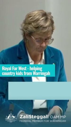 Zali Stegall Instagram - Royal Far West is a wonderful local charity based in Manly who has been helping country kids access the care they need for almost 100 years. Sadly, the shortage of doctors and other healthcare professionals in regional and remote areas has meant there is a widening gap between the needs of country children and the health services available. 

And while @royalfarwest helps many country children through telehealth and other services, some of their funding is due to finish shortly which will mean important services such as their natural disaster recovery programs may soon end - and we know these are needed now more than ever so I urge the government to extend the funding for these important programs.