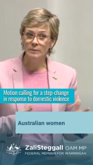 Zali Stegall Instagram - Last night I moved a motion, unanimously passed in the House of Representatives, calling for a range of urgent measures to be implemented to tackle the domestic and family violence crisis.  Now, with the government formally acknowledging the asks, it's time to get to work on delivering these emergency measures. 

I, together with @zoedaniel who seconded my motion and many other members of the crossbench who have been pushing for this much needed step-change, will not let this go until more funding is allocated so that more women and children can be kept safe. #enoughisenough #stopkillingwomen #auspol