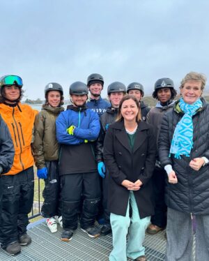 Zali Stegall Instagram - ❄️Great official opening of the National Snowsport Training Centre at Jindabyne by @chrisminnsmp with @kristymcbain @stevewhanmp. Really exciting to see NSW Govt, NSWIS @owi_aus and @snowaust create world leading facilities for current champs like @jakara_anthony @valentinoguseli and lots of up and coming winter and summer athletes! 🏂🎿⛷️