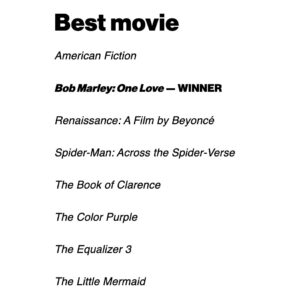 Ziggy Marley Instagram - Thankful to @betawards for honoring @onelovemovie and #bobmarley legacy. It is of great significance a good embrace. Maximum respect to the cast, crew, director the whole team and to you the people for your love. ☝🏾❤️ #onelove #bobmarleymovie #betawards