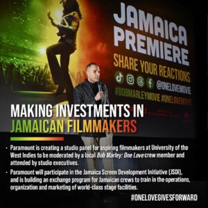 Ziggy Marley Instagram - #OneLoveGivesForward 💚💛❤️ Thank you to the people of #Jamaica for helping make ‘#BobMarley: @OneLoveMovie’ the beautiful work of art that it is - and everyone on the island who went to see the movie and made it Jamaica’s biggest movie opening ever! RASTAFARI #BobMarleyMovie #OneLoveMovie