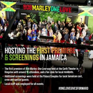 Ziggy Marley Instagram - #OneLoveGivesForward 💚💛❤️ Thank you to the people of #Jamaica for helping make ‘#BobMarley: @OneLoveMovie’ the beautiful work of art that it is - and everyone on the island who went to see the movie and made it Jamaica’s biggest movie opening ever! RASTAFARI #BobMarleyMovie #OneLoveMovie
