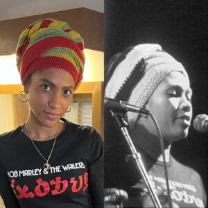 Ziggy Marley Instagram - 🇯🇲Jamaican roots @naomicowan portrays @marciagriffiths_queenofreggae in @bobmarley @onelovemovie 
The connection is strong here Tommy Cowan her dad was a friend and colleague of #bobmarley and was the master of ceremonies at the #onelove peace concert her mom @carlenedavismusic is a legend in our music and Naomi herself is one of #jamaica top  artist.
She was perfect. Not not only did she bring real musical talent to the film but also her personal insights about Sister Marcia who she loves and knows personally. The chemistry between her , @lashanalynch and @callmesevana was real just like the I three. The vibrancy, enthusiasm, respect, professionalism and love she brought on set everyday was palpable. She is a natural artist and a blossoming superstar it was a honor and pleasure having her talent in the film. An historic memory for all. JAH