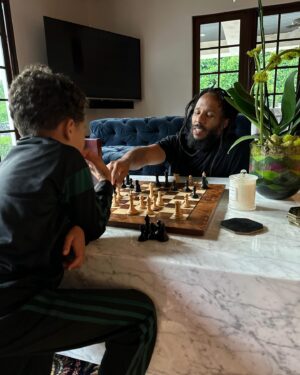 Ziggy Marley Instagram - We playing #chess not checkers ! 🌍🌎
Isaiah and I.  JAH
#ziggymarley