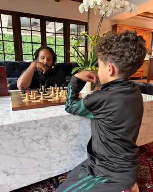 Ziggy Marley Instagram - We playing #chess not checkers ! 🌍🌎
Isaiah and I.  JAH
#ziggymarley