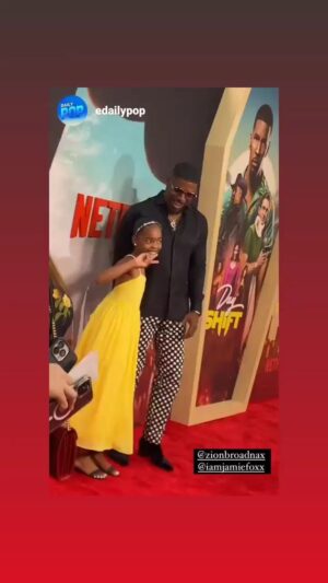 Zion Broadnax Instagram - Posted with my AMAZING set dad @iamjamiefoxx #dayshift #netflix TOMORROW. !!!!!!