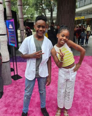 Zion Broadnax Instagram - Thank you @hollywoodreporter for the invite. I HAD A GREAT TIME!!! And teenage kracken movie was sooooi good ! @hollywoodreporter 
Dreamworks: @dreamworksjr
Nickelodeon: @nickelodeon
Alex’s Lemonade: @alexslemonade
Comfort Cases: @comfortcases
Hokey Pokey: @hokeypokeyla 
Kidz Bop: @kidzbop
Little Kitchen Academy: @lkalawestfieldcenturycity
Pure Water: @purelifeus 
Sugarfina: @sugarfina
Hashta#dsPower
#GabbysDollhouse
#TeenageKrakenMovie #momalto #zionbroadnax #transformersearthspark #purplecarpet