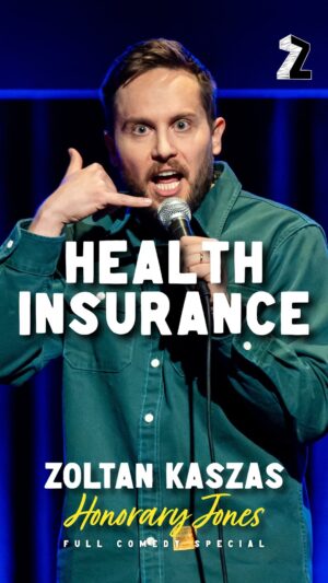 Zoltan Kaszas Instagram - I can’t get health insurance🏥🥜🤕

My new special ‘Honorary Jones’ is out now on my YT channel📺 (link in bio)

#america #healthinsurance #medical #standupcomedy #funny