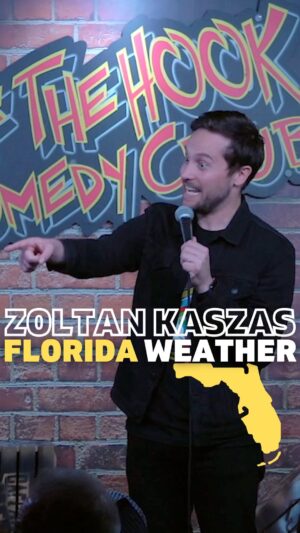 Zoltan Kaszas Instagram - Florida has a toxic relationship with its weather 🌧 Catch Zoltan March 25-28 at @offthehookcomedyclub in Naples, FL #florida #standupcomedy #funny #zoltankaszas #hurricane