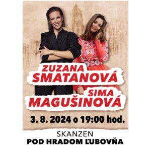 Zuzana Smatanová Instagram - So @simamagusinova vás pozývame na náš dvojkoncert do Skanzenu pod hradom Ľubovňa ♥️ Prvýkrát si tam zahráme aj náš duet Duše divoké ✨ príďte, tešíme sa na vás ☺️ z s
Lístky v predaji na @ticketportalsk aj @predpredaj.sk 
.
#dvojkoncert #smatanovamagusinova #dusedivoke #skanzenpodhradomlubovna #amfiteater #tesimesa #vstupenky #ticketportalsk #predpredajsk