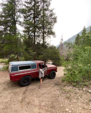 Aaron Kaufman Instagram - Short little impromptu camping trip. First one Ol’ RedFord has been on. Camped on two rivers drove up to the ghost town and bumbled up tin cup pass for a mile or so (not enough fuel to make the pass and water at 30” RedFord only has a fording depth of about 24” currently) still had a great time and RedFord was great not a single issue. 
Surprisingly RedFord gets 15mpg on 37s 5.13 gears and a full load  at elevation. Additionally the @mcleod_racing clutch and heavy flywheel make driving and old manual farm truck in the rocks not nearly as much of a chore… win for a stick shift. 
Plus a got a new camper well, new to me with all of its holes 😂 I never tested the bed size on these trucks after I cut them down so I learned that a shell off of the next gen and up to 96 fit. I had my expectations but it was cool the shell fit well. 

#magnaflow 
#mcleodclutch 
#precisionreplacementparts 
#colorado