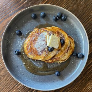Aaron May Instagram - Lemon ricotta pancakes for those Friday feels. Are you a sweet breakfast or savory breakfast person?