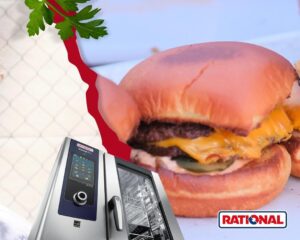 Aaron May Instagram - Chef Aaron May x RATIONAL take on #Coachella 🤩
Serving up the festival for Weekend 1, we’re using the #iCombiPro to dish out some Mushroom & Prosciutto Pizza, All-American Double Cheeseburgers, and more of the festival’s favorites. 🔥🍽️

See you out there for the rest of the weekend! ☀️
#Coachella2024 #CoachellaVIP #RATIONAL #AaronMay 
#TheWOWEffect