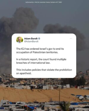 Adam Bandt Instagram - The international community must come together and sanction Israel.

End the invasion, end the genocide and end the occupation.